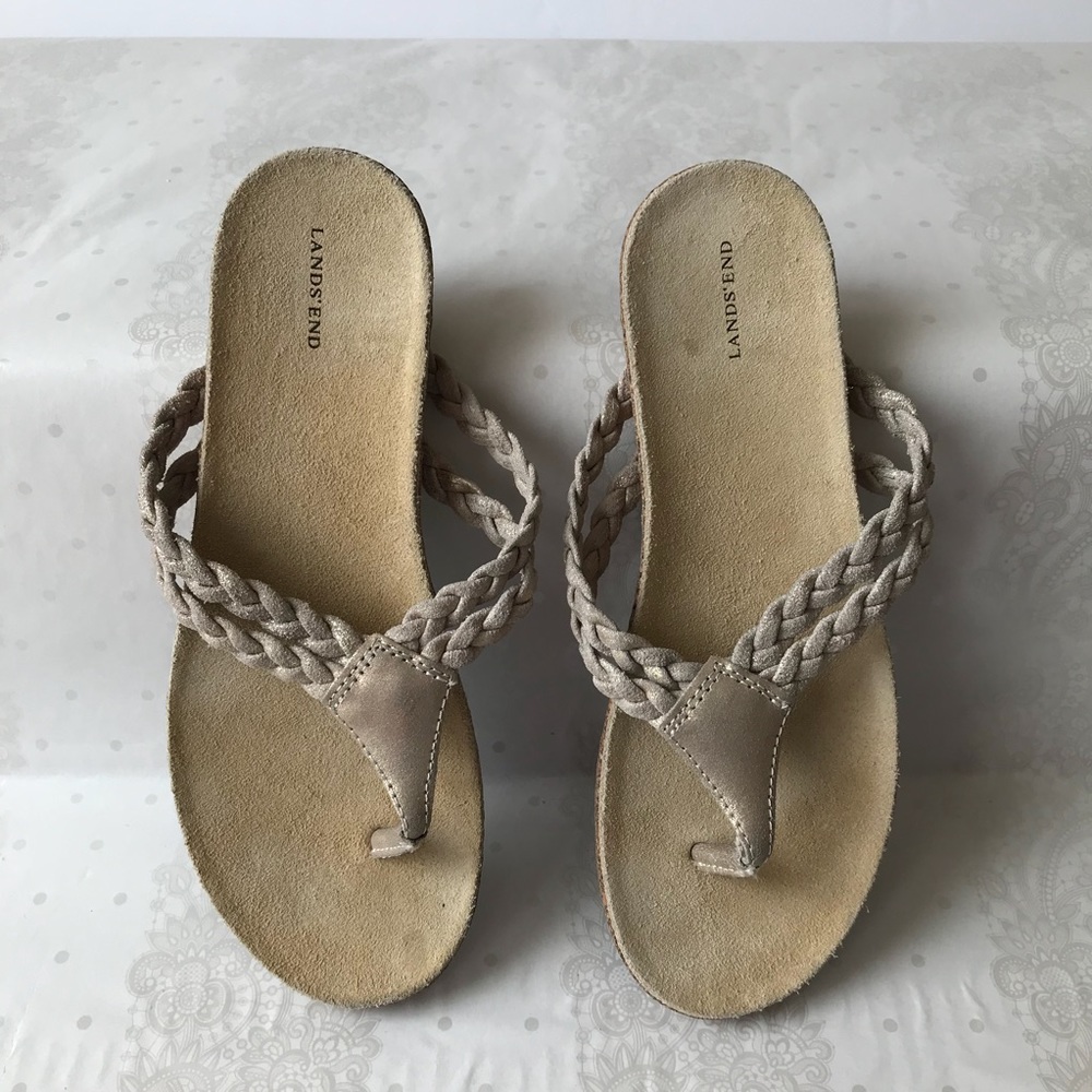Land’s End Sandals Flip Flops Size 6